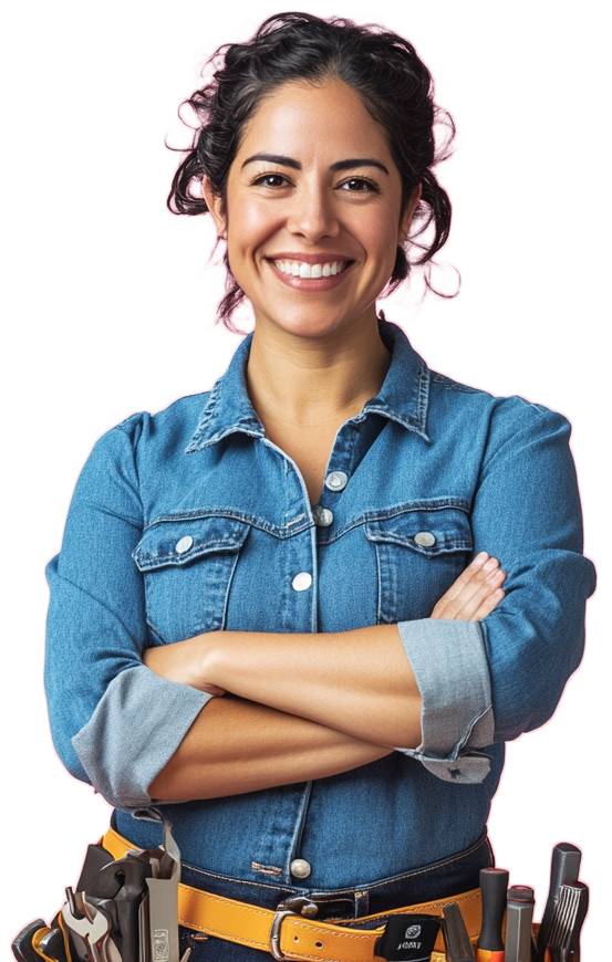Mexican Woman with Tool Belt